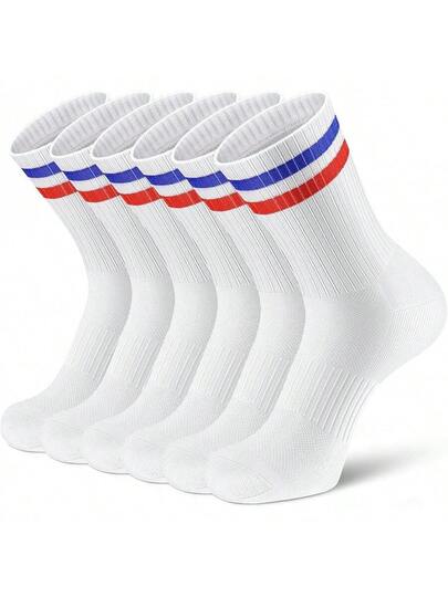 White With Blue Red Striped-12-14