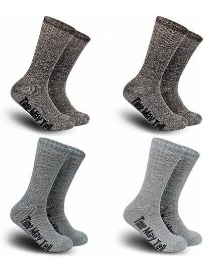 2brown,Light Grey,Dark Grey(4 Pairs)-5-9