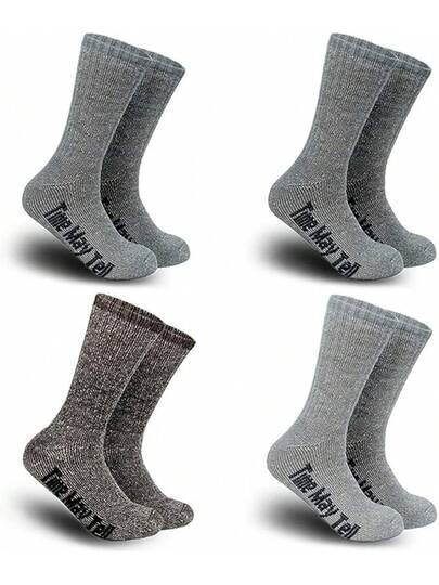 2dark Grey,Light Grey,Brown(4 Pairs)-5-9