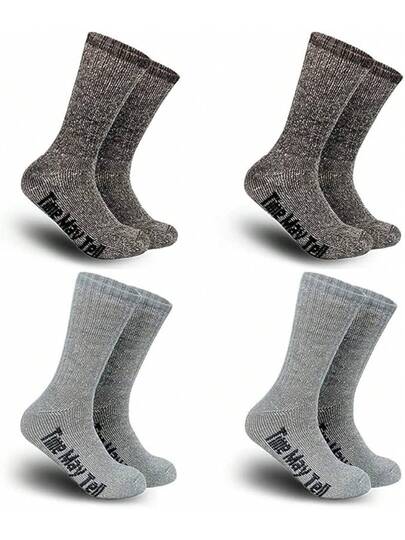 2light Grey,2brown(4 Pairs)-5-9