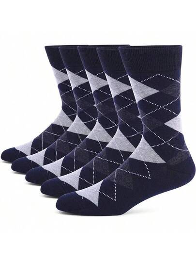 Blue Navy Argyle-8-12