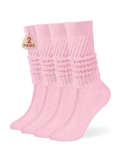 2 Pairs - Pink-One Size