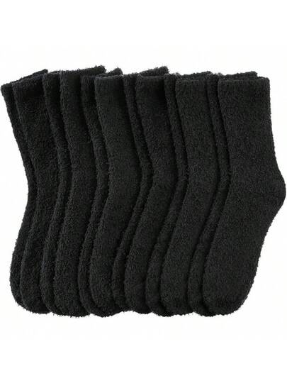 6 Pairs Black-Large